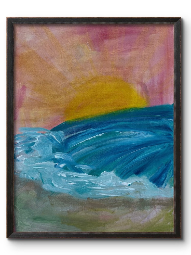 HIGH TIDE 14×11 ORIGINAL OCEAN CONTEMPORARY EXPRESSIONISM ART