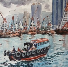 Original Watercolor Painting „Hong Kong“ 11″ x 15″ NOT A PRINT