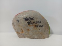 Lot of 4 Hand-Painted Nerd Candy Rocks-Signed and Glossed