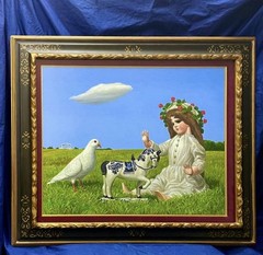 Kunio Komatsuzaki（小松崎邦雄） “Near Delft” Large Original Oil Painting 15F
