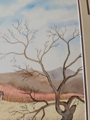 1982 Wade Rawls Pen Ink Watercolor Original Painting Homestead Stone Barn