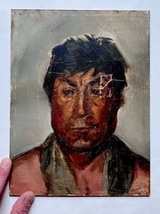 Ann Vaughan Leggett Signed Realism Portrait Painting Native Mexican Man Mexico