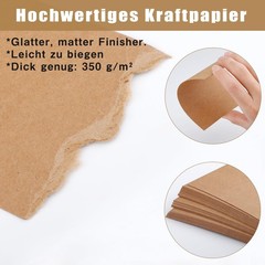 100 Pack A6 Kraft Paper 14.5 x 9.5cm Kraft Cardboard for Printing 350gsm Blank…