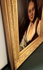 Gypsy Girl (La Bohémienne) Frans Hals Framed Giclee Painting Gold Framed 27 X 31