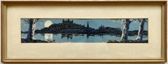 Original Painting BRATISLAVA – SLOVAKIA – CITYSCAPE – CASTLE – RIVER – 1970