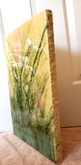 Abstract Acrylic Christina Lask 13 x 20 MOTHER’S PRIDE Liquid Stone Fusion Art