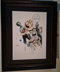 ZOMBIE LOVE, By LORA ZOMBIE Nice black Framing 21 By 27