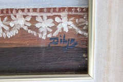 DILYA SCHAUER OIL PAINTING ON WOOD SIGNED STILL LIFE BODEGON COLOMBIAN ARTIST