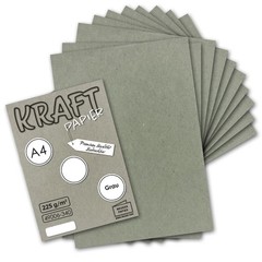 25 x Vintage Kraft Paper in Grey A4 21 x 29.7 cm 210 x 297 mm 225 gsm …