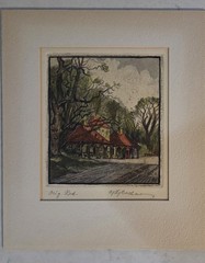 Original Gregor von Bochmann 1930 Pen And Ink Watercolor (NO FRAME IS MATTED)
