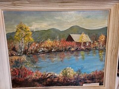 Large Fern D Haselton Fall Mountain Saddleback Lake Maine 34 1/2″×28 1/4″