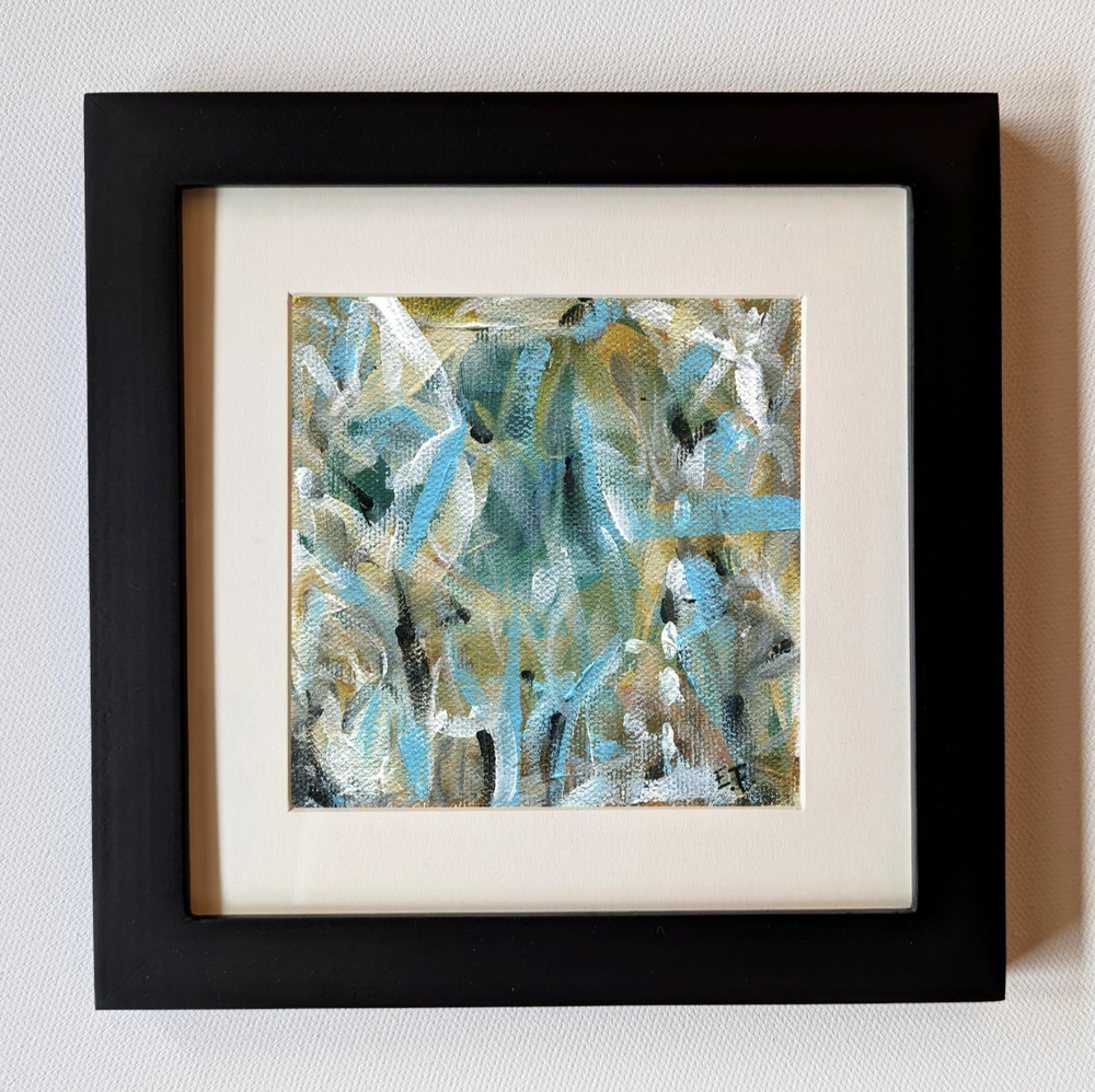 4×4 inch Original Painting, Abstract Expressionism, Colorful Art, Modern