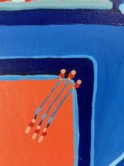 Visionary Expressionist Dream Painting By New York Outsider Artist Louise Abrams