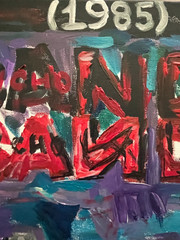 Contemporary Art Original Painting 12×12 Neoexpressionist 1980s PostPunk Gen X
