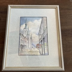 Peggy Nead Watercolor Painting “Charles St.” New Orleans Matted Framed Vintage