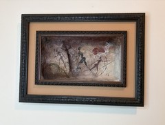 Sean Caulfield Framed Khoi San Rock Art 3D Painting African Tribal Cave Art 20”