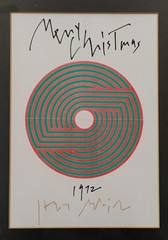 Harvey Schmidt Vintage Art Signed Christmas Card Listed Artist