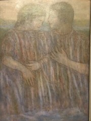 Beveridge Moore “Declaration” 1985 Oil On Canvas 34 1/2” X 26 3/4”