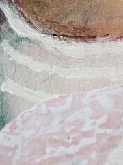 Original Painting Art Abstract Face Expressionist Woman Portrait 14×11