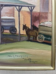 Nannette Doskocil Oil Canvas Ella Mewhinney Copy Painting Art Texas Cotton Farm