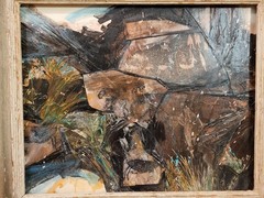 RARE Vintage ’60s Native American Indian Old WEST Petroglyph Painting