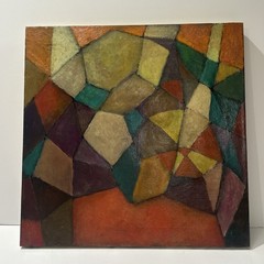 ANTIQUE ABSTRACT PAINTING CUBIST CUBISM MODERNISM MID CENTURY HAROLD DAVIES OIL