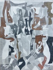 Neal Doty Bony Marony Embossed Original Mixed Media OOAK Hand Signed art