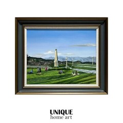 UniqueHomeArt Original Artwork Handmade Painting Wall Art Wood Frame 30inX 26in
