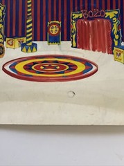 Vintage Bozo Clown Circus Show Painting Illustration Set Design Big Top Theatre