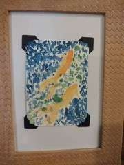 Original Watercolor ACEO, „By Your Side“, The Koi Pond 5/6, signed