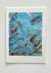 ACEO Painting ‘80’s Dixie Abstract’ Mixed Media Original Painting By Sasha Lehto