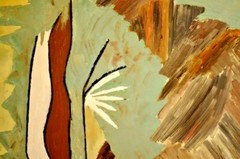 HENRI PENNEC C.1960 Original Vintage Signed Mid Century Modern Abstract Painting