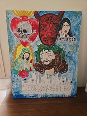 Art On Canvas. Signed 16 in X 20 in. City Of Angels. It’s An Artisan Thing.
