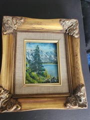 3 Vintage Landscape Minature Paintings