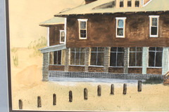 Vintage Ocean City Maryland Beach House Watercolor Painting Signed Jim Wilson 77