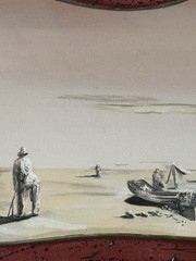 ALFRED BANNER VINTAGE MODERN SURREALIST LANDSCAPE OIL PAINTING SURREALISM 1944