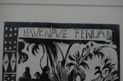FRAMED PAUL GAUGUIN VINTAGE 1960’S PRINT OF THE WOODCUT „NAVE NAVE FENUA (1894)