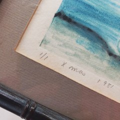 Emilie McBride Set Watercolor Original 1981 Paintings Bamboo Frames Professional
