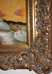 „Where owl perched pockets hold all the souvenirs“ original painting by Lola