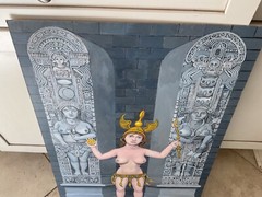 NYC George Jay Rogers Modernist exotic ritualistic on hard board