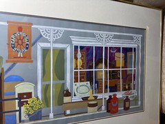 Rare Anita Gronendahl (1941 – 1994) „Carversville Store“ Watercolor Painting