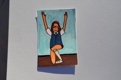 ACEO Original Art SNL Mary Katherine Not a print signed