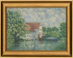 Gerry B. Gibbs – Framed 1985 Oil, The Mooring