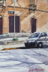 Watercolor Original Painting 11″ x 15″ „Esquina en la Boca, Argent“ NOT A PRINT