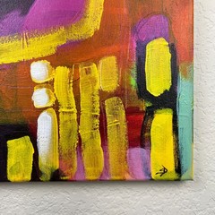 Modern Abstract Painting Original Art Acrylic on Canvas Signed
