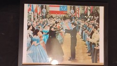 GONE WITH THE WIND FRAMED PHOTO POSTER SOUTHERN BALL RHETT AND SCARLETT DANCE