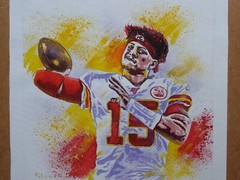 PATRICK MAHOMES NFL Chiefs QB Football Original Acrylic Painting Art By Artist