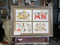Original 1958 Illustration Art – Published Chesler Postcard