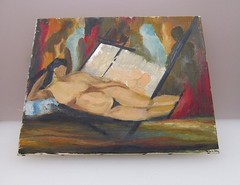 Female Nude Nude Woman Original Colorful Abstract Oil Painting