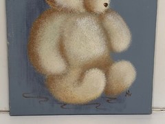 BROOK HILL FARM ORIGINAL OIL PAINTING MEQUON WI WISCONSIN TEDDY BEAR POWDER TAN